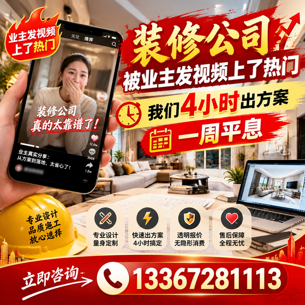 五指山抖音舆情合规处置：装修公司被业主发视频上了热门，我们四小时响应，一周平息